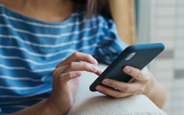 Woman with phone