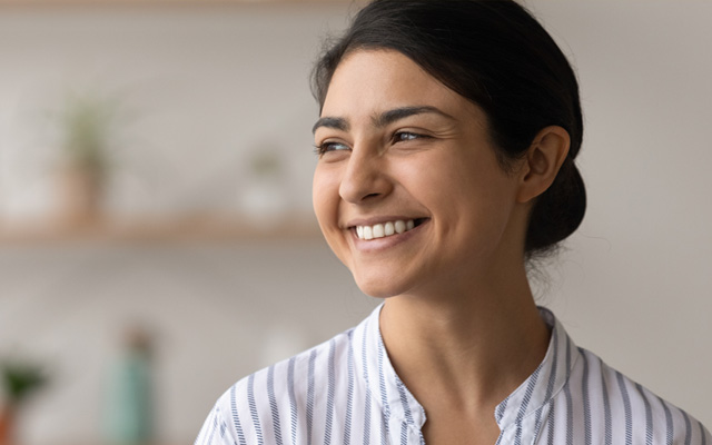 Woman smiling