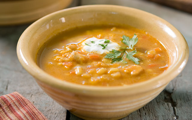 Southwestern Chicken Soup with Pumpkin