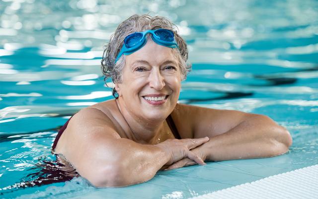 Woman in pool