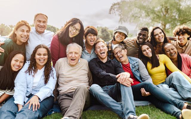 Group photo of people at different ages