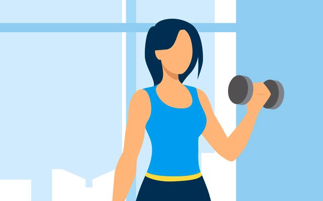 Illustration of woman exercising