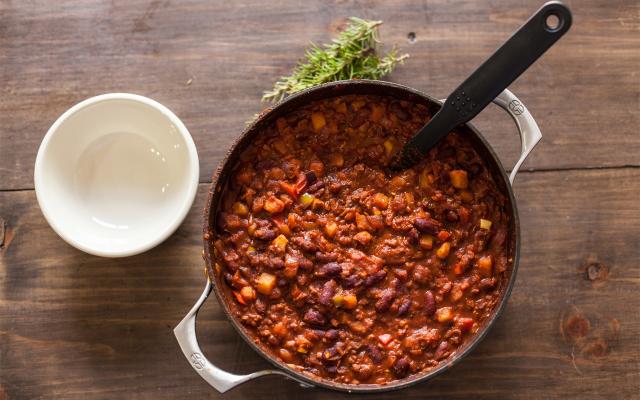 A bowl of chili