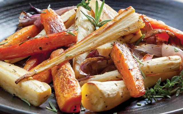 Roasted Carrots and Parsnips with Toasted Hazelnut Dukkah