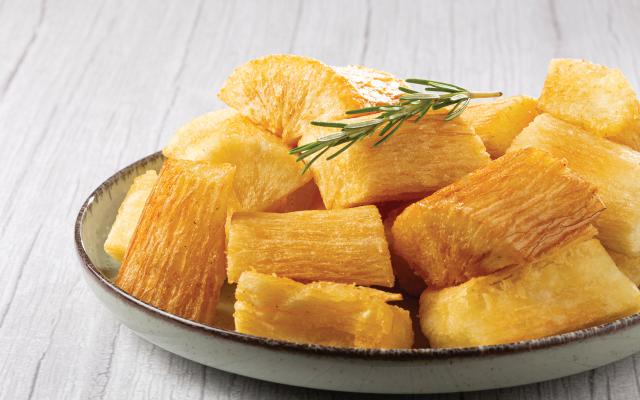 Oven fried yuca